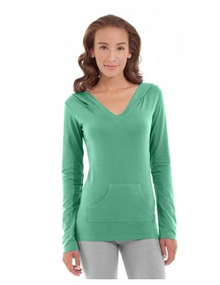 Eos V-Neck Hoodie-M-Green